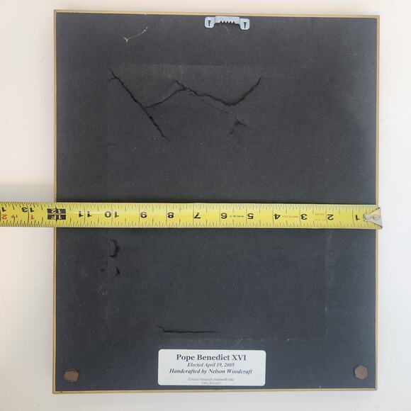 Beautifully Framed Pope Benedict XVI Handcrafted by Nelson Woodcraft  9.5x7.5 - Picture 4 of 4